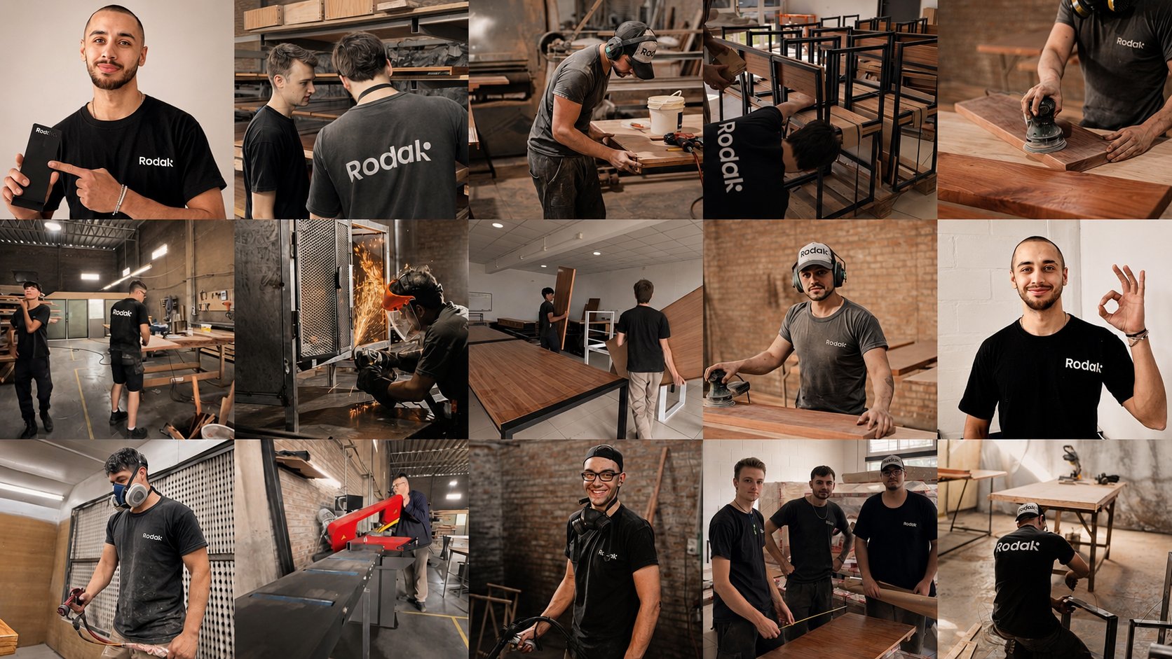 Equipo Rodak trabajando en la fábrica